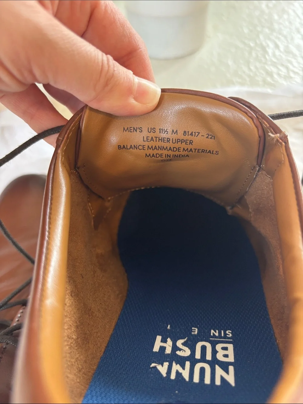 Men's Cognac Leather Derby Shoes